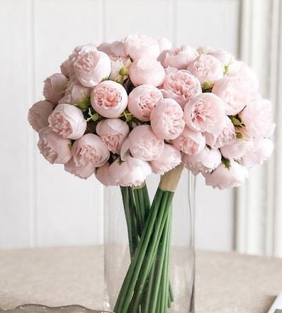 Small Head Peonies | Floral Bouquet Artificial Flower | Wedding/Home Decoration Gifts | Décor | Floral, Realistic Flowers Multi Color Pink