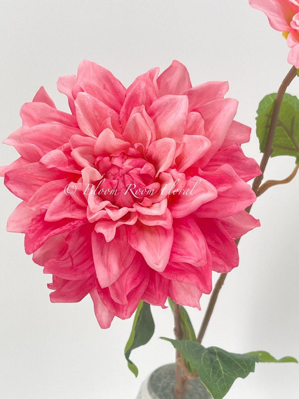 Hot Pink Real Touch Dahlia | Extremely Realistic Luxury Quality Artificial Flower | Wedding/Home Decoration | Gifts | Decor | Floral D-005