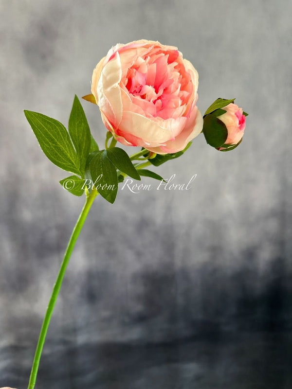 Real Touch Peony Stem | Extremely Realistic Luxury Quality Artificial Kitchen/Wedding/Home Decoration | Gifts French Floral Flowers Pink