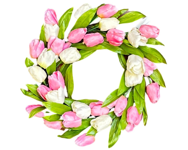 Artificial Floral Tulips Wreath, Wedding, Home Decoration | Gifts | Decor Floral Silk Flowers, Artificial Wreath Door Decor for Home Office