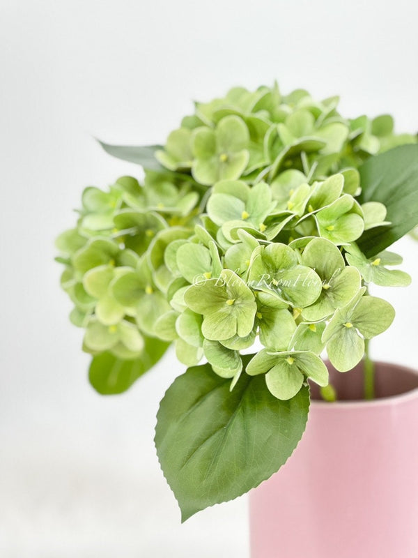 Green Real Touch Hydrangea | Extremely Realistic Luxury Quality Artificial Flower | Wedding/Home Decoration | Gifts | Decor Floral H-021