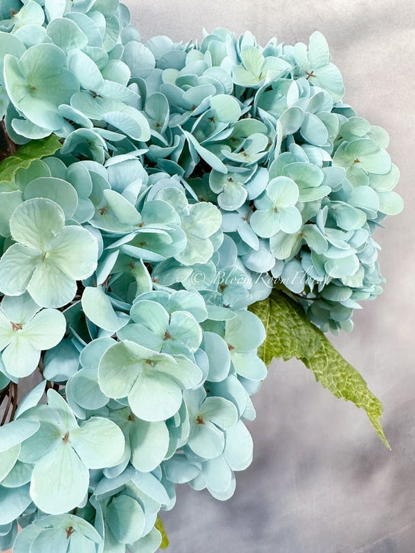 1 Teal Blue Real Touch Large Hydrangea | Extremely Realistic Luxury Quality Artificial Flower | Wedding/Home Decoration Gifts Decor H-007