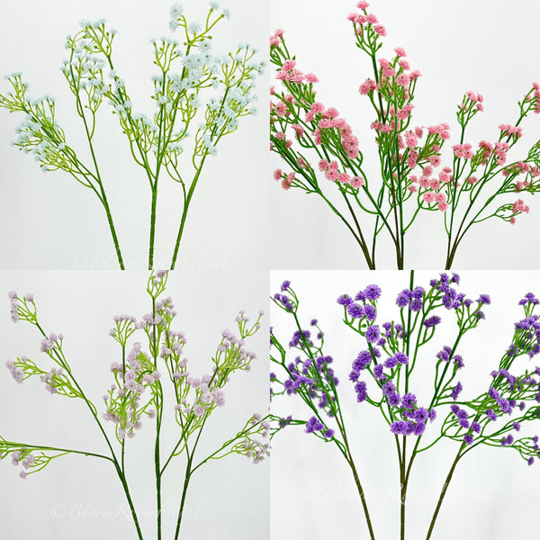 23&quot; Light Purple Baby&#39;s Breath, Artificial Flower Realistic Quality Artificial Floral Kitchen Wedding Home Decoration Decor Floral Plant