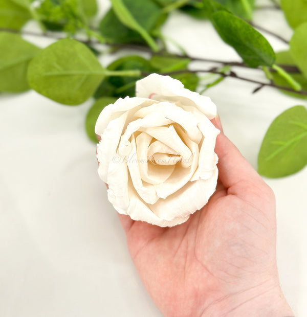 Wooden Rose  Flowers - Set of 5 | Wood Flowers | Natural Wood Flowers | Wood Flowers | Craft Flowers | Wedding Decor | Gifts | Faux Flower