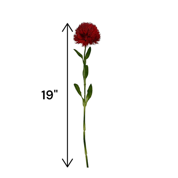 Real Touch Burgundy Dianthus | Extremely Realistic Luxury Quality Artificial Flower | Wedding/Home Decoration | Gifts | Decor | Floral