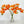 26" Orange Boat Orchid Stem Artificial Flowers, Faux Fake Floral Branches, Real Touch Orchid Realistic Home Wedding Kitchen Decor Spring