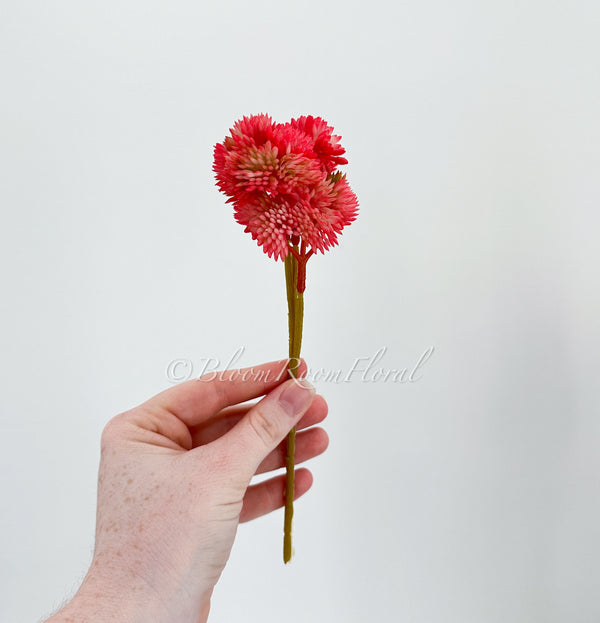 Faux Succulent, Real Touch, ONE Artificial Sedum Succulent Pick in Succulent, Faux Artificial Flowers, Wedding/Home/Decor Gift Coral S-007