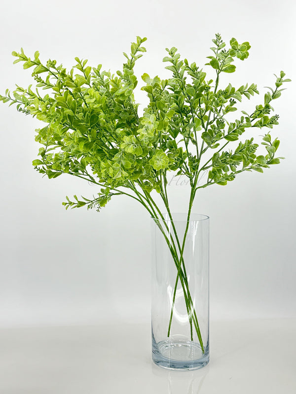 Light Green Boxwood Stem, Artificial Flower Realistic Quality Faux Floral Craft Kitchen Wedding Home Decoration Gifts Decor Floral G-006