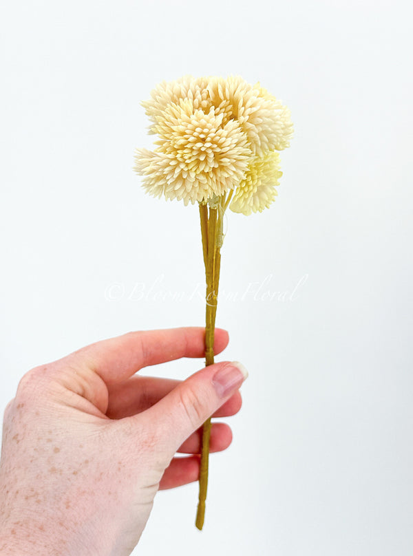 Faux Succulent, Real Touch, ONE Artificial Sedum Succulent Pick in Succulent, Faux Artificial Flowers, Wedding/Home/Decor Gift Cream S-002