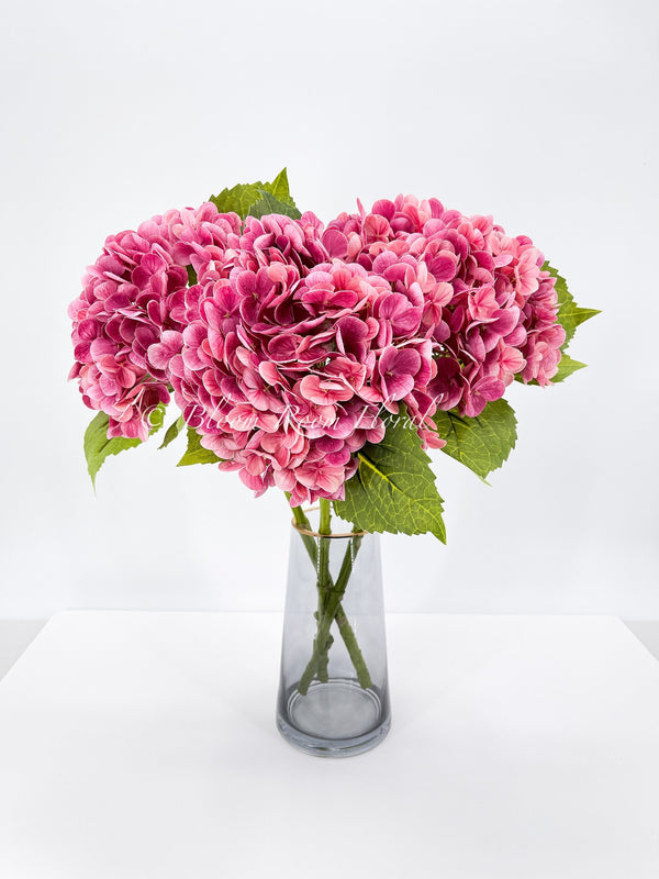 Pink Real Touch Large Hydrangea | Extremely Realistic Luxury Quality Artificial Flower | Wedding/Home Decoration Decor Gifts Floral H-009
