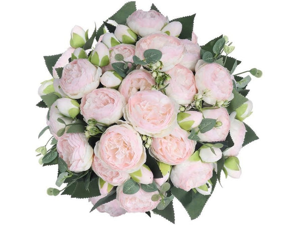 Light Pink Rose Peony Faux Artificial Centerpiece Wedding/Home Decoration | Gifts | Decor Floral Silk Flowers French Decor, Realistic Peony