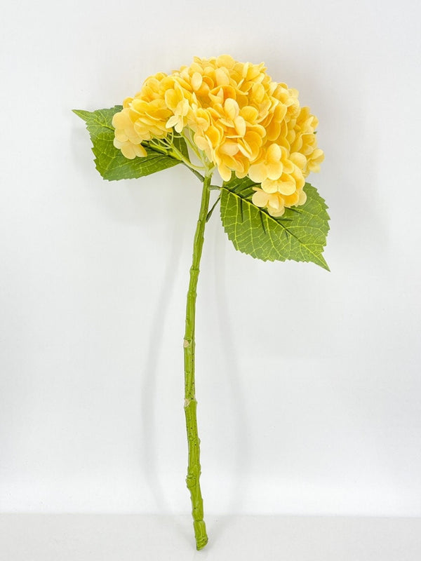 Yellow Real Touch Large Hydrangea | Extremely Realistic Luxury Quality Artificial Flower | Wedding/Home Decoration Gift Decor Floral H-004