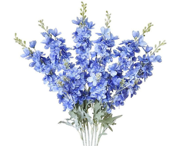 1 Sky Blue Faux Delphinium, Snapdragon Long Stem/Wedding/Home Decoration | Gifts Decor Floral Silk Flowers, Artificial Spray for Home Office