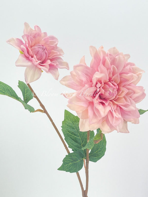 Light Pink Real Touch Dahlia | Extremely Realistic Luxury Quality Artificial Flower | Wedding/Home Decoration | Gifts | Decor | Floral D-006