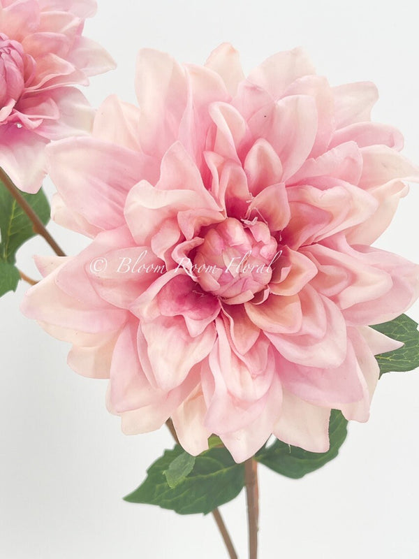 Light Pink Real Touch Dahlia | Extremely Realistic Luxury Quality Artificial Flower | Wedding/Home Decoration | Gifts | Decor | Floral D-006