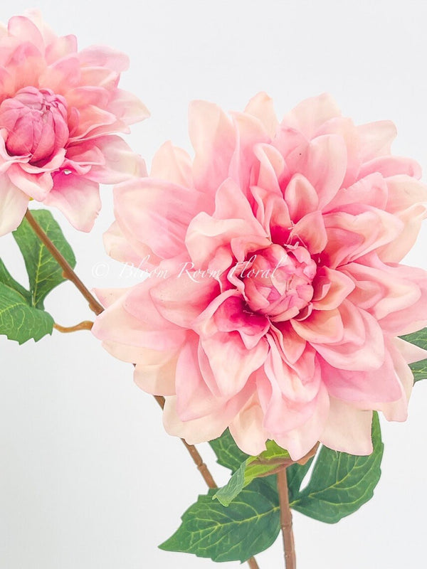 Light Pink Real Touch Dahlia | Extremely Realistic Luxury Quality Artificial Flower | Wedding/Home Decoration | Gifts | Decor | Floral D-006