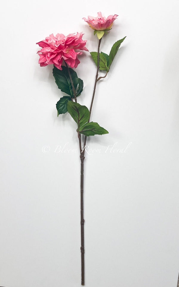 Hot Pink Real Touch Dahlia | Extremely Realistic Luxury Quality Artificial Flower | Wedding/Home Decoration | Gifts | Decor | Floral D-005