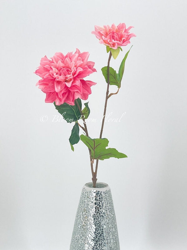 Hot Pink Real Touch Dahlia | Extremely Realistic Luxury Quality Artificial Flower | Wedding/Home Decoration | Gifts | Decor | Floral D-005