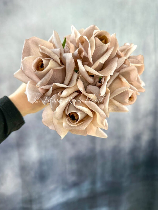 5 Stem Real Touch Roses | Extremely Realistic Luxury Quality Artificial Flower | Wedding/Home Decoration | Gifts | Decor Floral Choco R-007