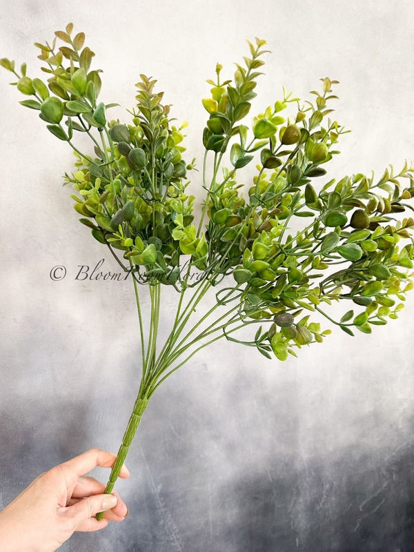 Eucalyptus Bush Green, Artificial Flower Realistic Quality Artificial Floral Craft Kitchen Wedding Home Decoration Gifts Decor Floral Plant