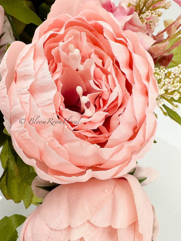 Large Head Peonies | Floral Bouquet Artificial Flower | Wedding/Home Decoration Gifts Décor | Floral, 20&#39;&#39; Soft Blooming 13 Stem Light Pink