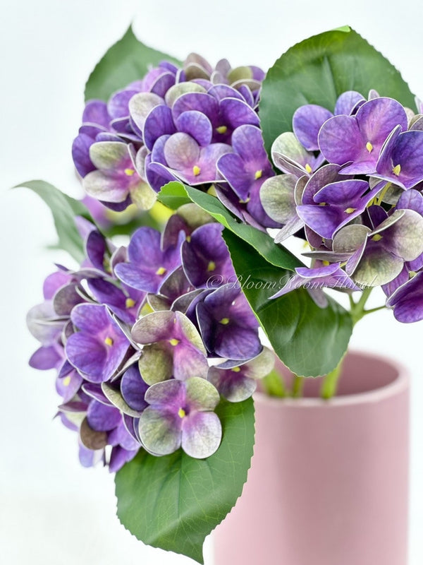 Purple Real Touch Hydrangea | Extremely Realistic Luxury Quality Artificial Flower | Wedding/Home Decoration | Gifts | Decor Floral H-017