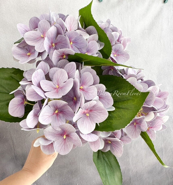 Lavender Real Touch Hydrangea | Extremely Realistic Luxury Quality Artificial Flower | Wedding/Home Decoration Gifts | Decor Floral H-024