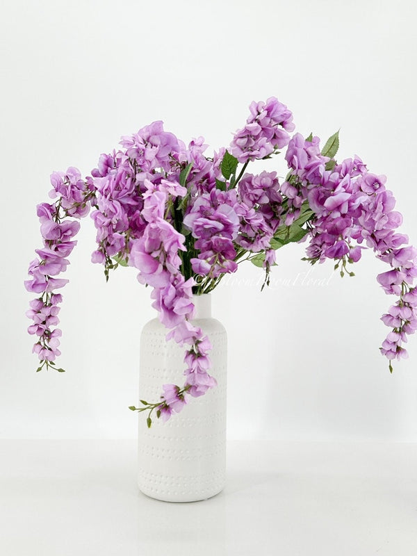 Purple Wisteria Bunch/Wedding/Home Decoration | Gifts Decor Floral Silk Flowers, Artificial Spray for Home Office