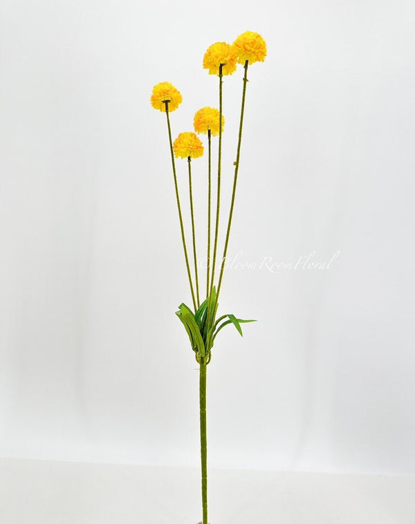 Yellow Faux Dandelion Stem/Wedding/Home Decoration | Gifts Decor Floral Silk Flowers, Artificial Spray for Home Office