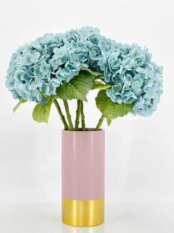 1 Teal Blue Real Touch Large Hydrangea | Extremely Realistic Luxury Quality Artificial Flower | Wedding/Home Decoration Gifts Decor H-007