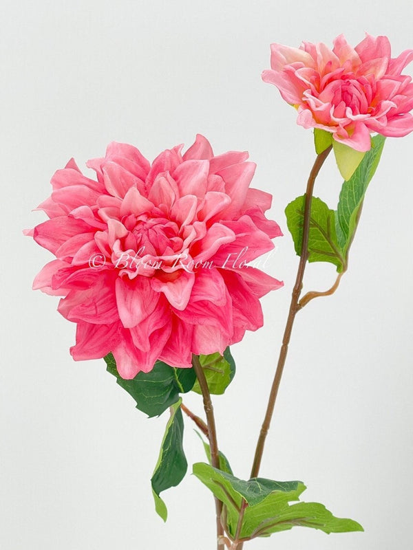 Hot Pink Real Touch Dahlia | Extremely Realistic Luxury Quality Artificial Flower | Wedding/Home Decoration | Gifts | Decor | Floral D-005