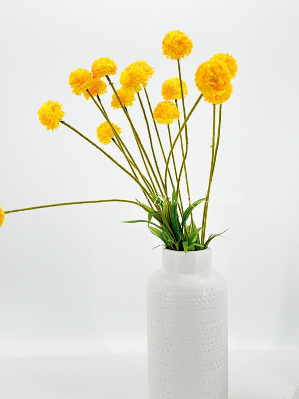 Yellow Faux Dandelion Stem/Wedding/Home Decoration | Gifts Decor Floral Silk Flowers, Artificial Spray for Home Office