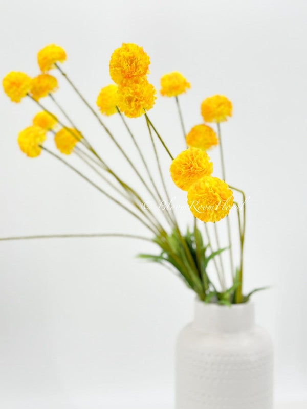 Yellow Faux Dandelion Stem/Wedding/Home Decoration | Gifts Decor Floral Silk Flowers, Artificial Spray for Home Office