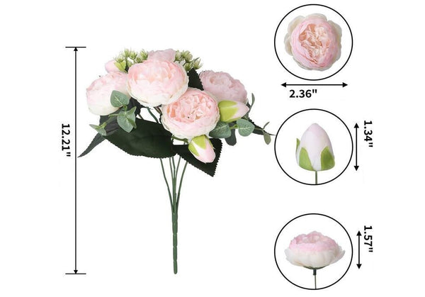 Light Pink Rose Peony Faux Artificial Centerpiece Wedding/Home Decoration | Gifts | Decor Floral Silk Flowers French Decor, Realistic Peony