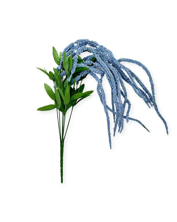 Blue Amaranthus Faux Stem/Wedding/Home Decoration | DYI Flowers, Gifts Decor Floral Silk Flowers, Artificial Spray for Home Office