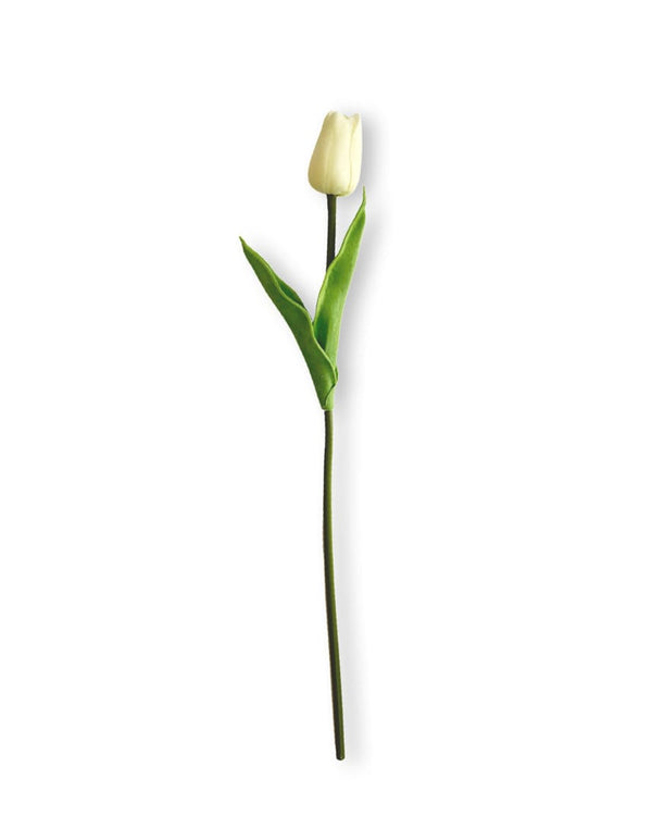 10 Ivory/Cream Real Touch Tulips Artificial Flower, Realistic Luxury Quality Artificial Kitchen/Wedding/Home Gifts Decor Floral Craft Floral