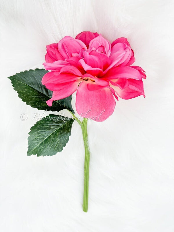 Magenta Dahlia High-Quality Artificial Flower | Wedding/Home Decoration | Gifts | Decor | Floral, Artificial Flower, Craft Supply Faux D-013