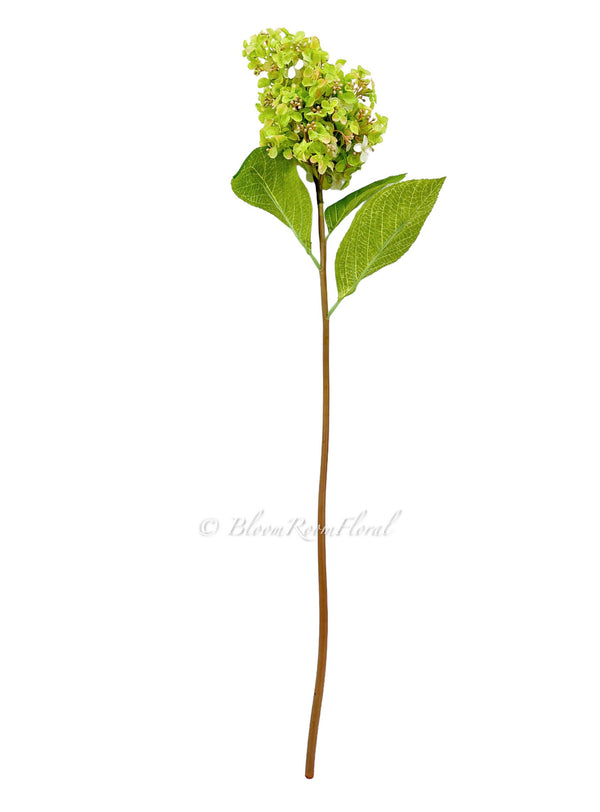 35” Cone Hydrangea Stem Realistic Luxury High Quality Artificial Flower Wedding/Home Decoration Gifts | Decor Silk Floral Light Green H-015