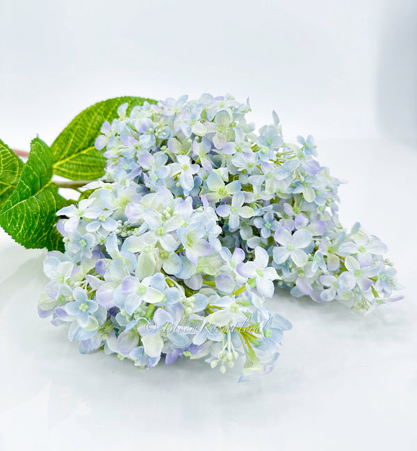35” Cone Hydrangea Stem, Realistic High Quality Artificial Flower Wedding/Home Decoration Gifts DIY Decor Silk Floral Decor Light Blue H-014