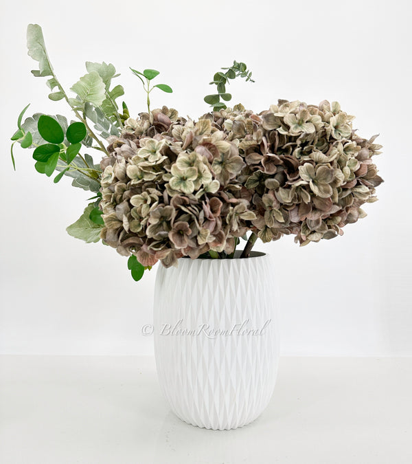 Brown Dried-Look Large Head Hydrangea | Realistic Luxury Quality Artificial Flower | Wedding/Home Decoration | Gifts | Floral Brown H-029