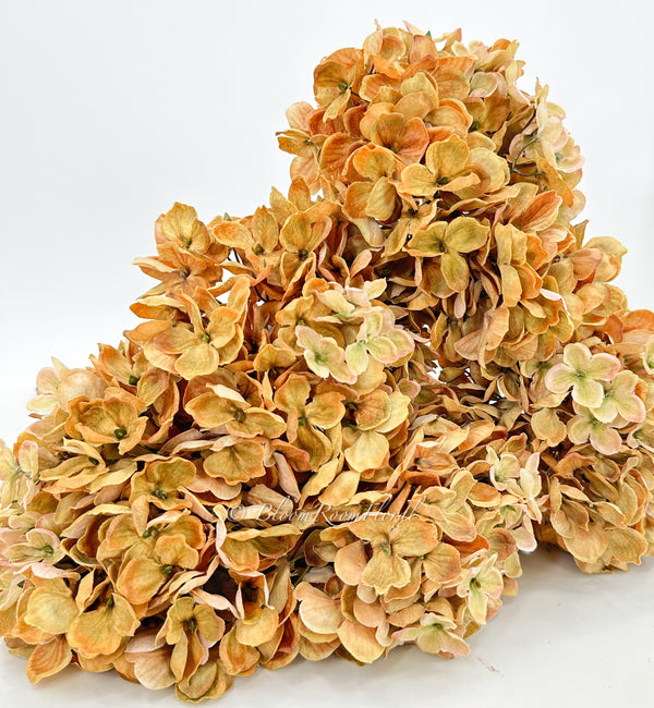 Caramel Dried-Look Large Head Hydrangea | Realistic Luxury Quality Artificial Flower | Wedding/Home Decoration | Gifts Floral Faux H-027