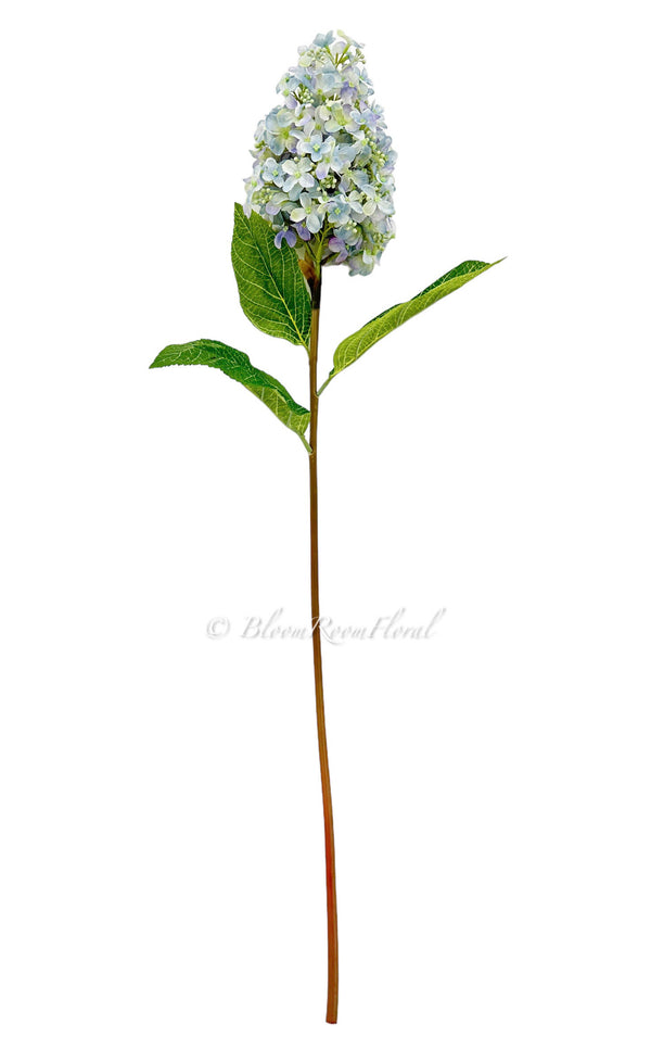 35” Cone Hydrangea Stem, Realistic High Quality Artificial Flower Wedding/Home Decoration Gifts DIY Decor Silk Floral Decor Light Blue H-014