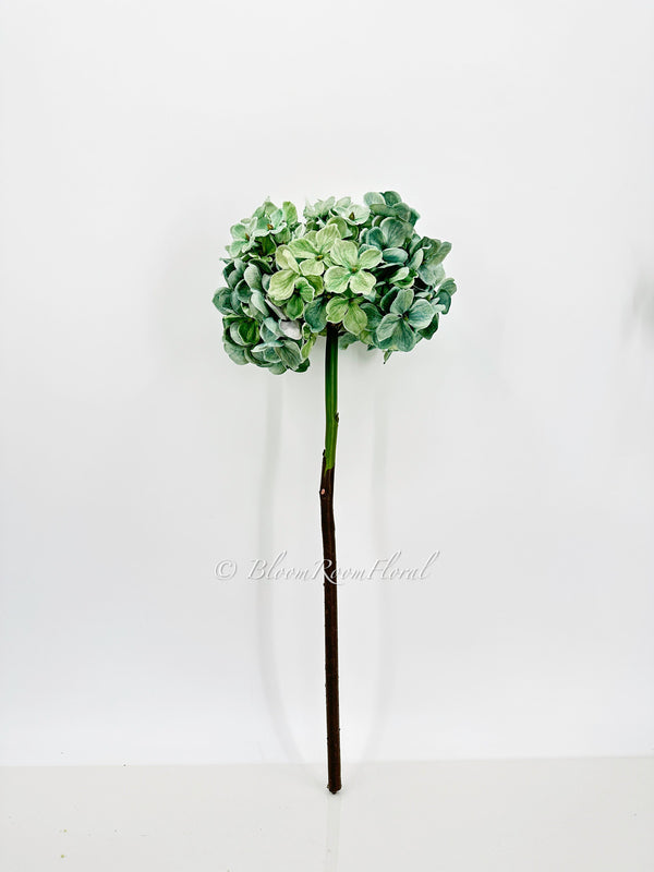 Green Dried-Look Large Head Hydrangea | Realistic Luxury Quality Artificial Flower | Wedding/Home Decoration | Gifts Floral Green H-030