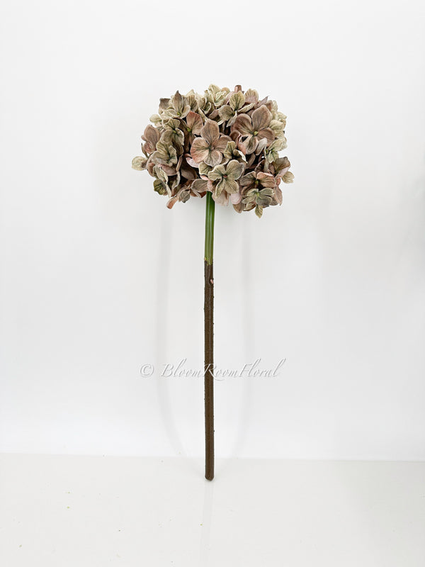 Brown Dried-Look Large Head Hydrangea | Realistic Luxury Quality Artificial Flower | Wedding/Home Decoration | Gifts | Floral Brown H-029