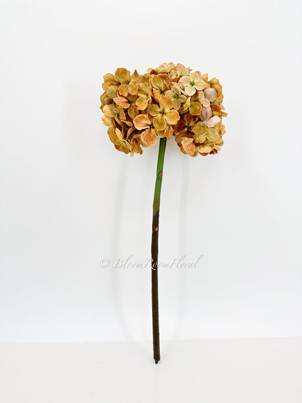 Caramel Dried-Look Large Head Hydrangea | Realistic Luxury Quality Artificial Flower | Wedding/Home Decoration | Gifts Floral Faux H-027