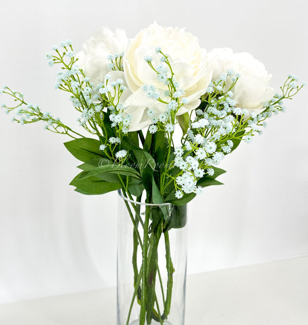 23&quot; Light Blue Baby&#39;s Breath, Artificial Flower Realistic Quality Artificial Floral Craft Kitchen Wedding Home Decoration Decor Floral Plant