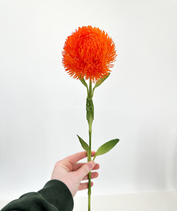 Real Touch Orange Dianthus | Extremely Realistic Luxury Quality Artificial Flower | Wedding/Home Decoration | Gifts | Decor | Floral