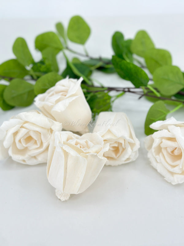 Wooden Rose  Flowers - Set of 5 | Wood Flowers | Natural Wood Flowers | Wood Flowers | Craft Flowers | Wedding Decor | Gifts | Faux Flower