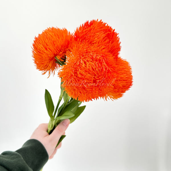 Real Touch Orange Dianthus | Extremely Realistic Luxury Quality Artificial Flower | Wedding/Home Decoration | Gifts | Decor | Floral