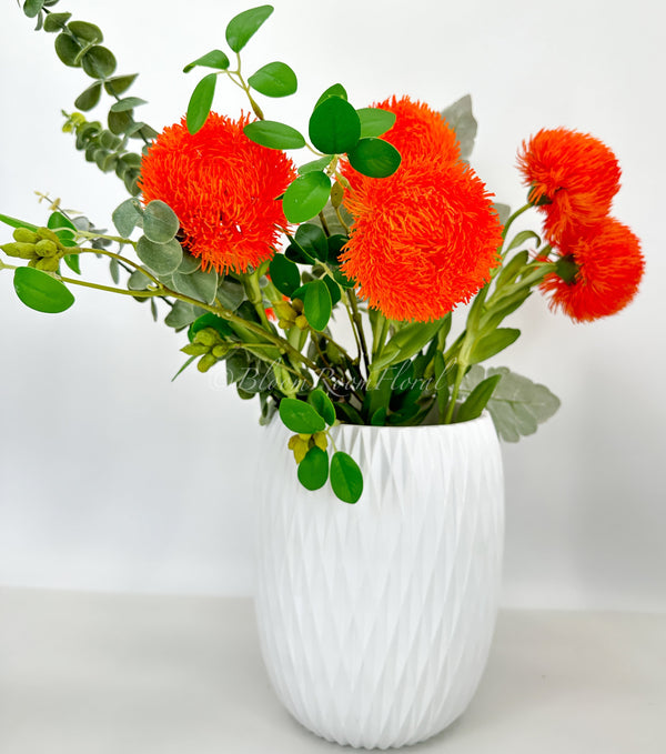 Real Touch Orange Dianthus | Extremely Realistic Luxury Quality Artificial Flower | Wedding/Home Decoration | Gifts | Decor | Floral